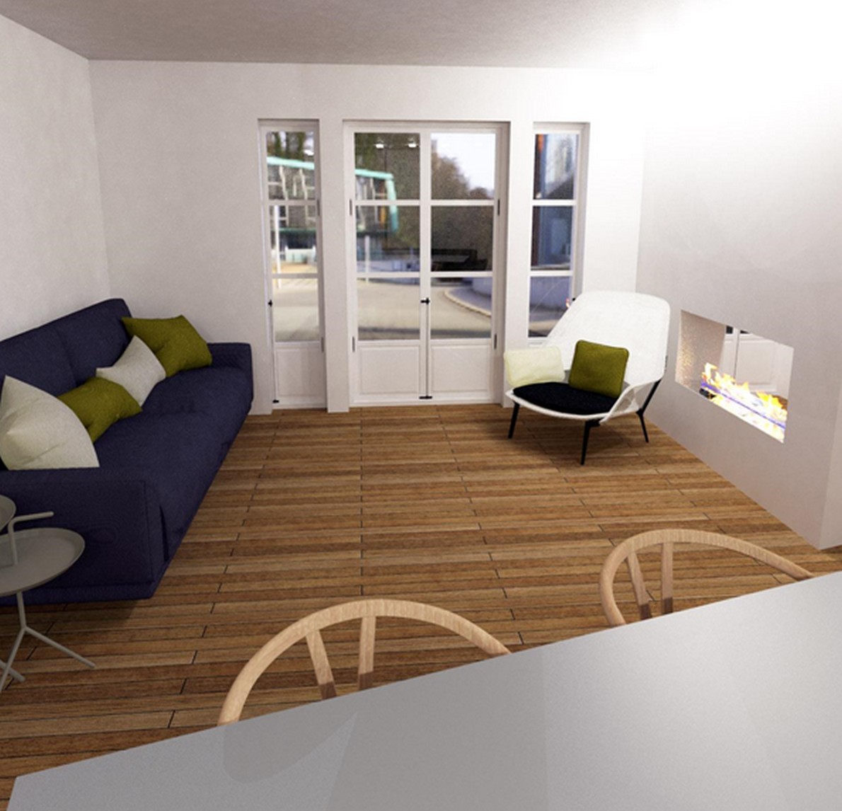 Come valorizzare un appartamento per una famiglia dotato di appena due finestre (Foto)