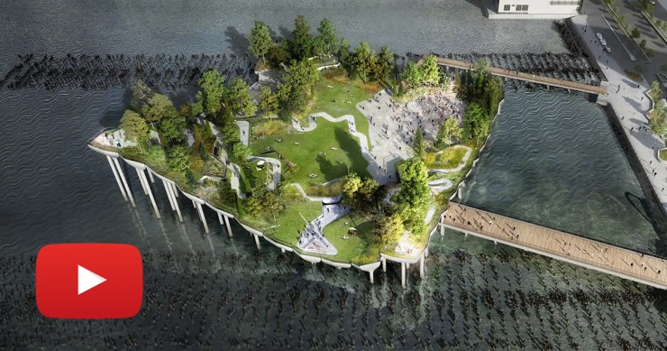 New York avrà un nuovo parco e “galleggerà” sul fiume Hudson