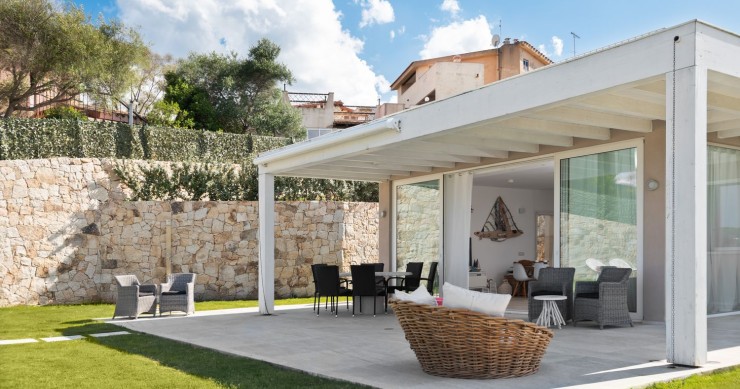 This modern seaside villa is for sale in Sardinia