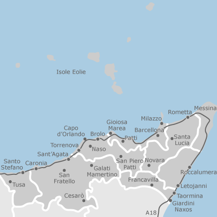 Messina e provincia cartina geografica tomveelers for Volantino despar messina e provincia
